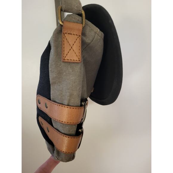 Mona B Crossbody Bag Canvas Leather Messenger Bike Bag - Picture 10 of 10
